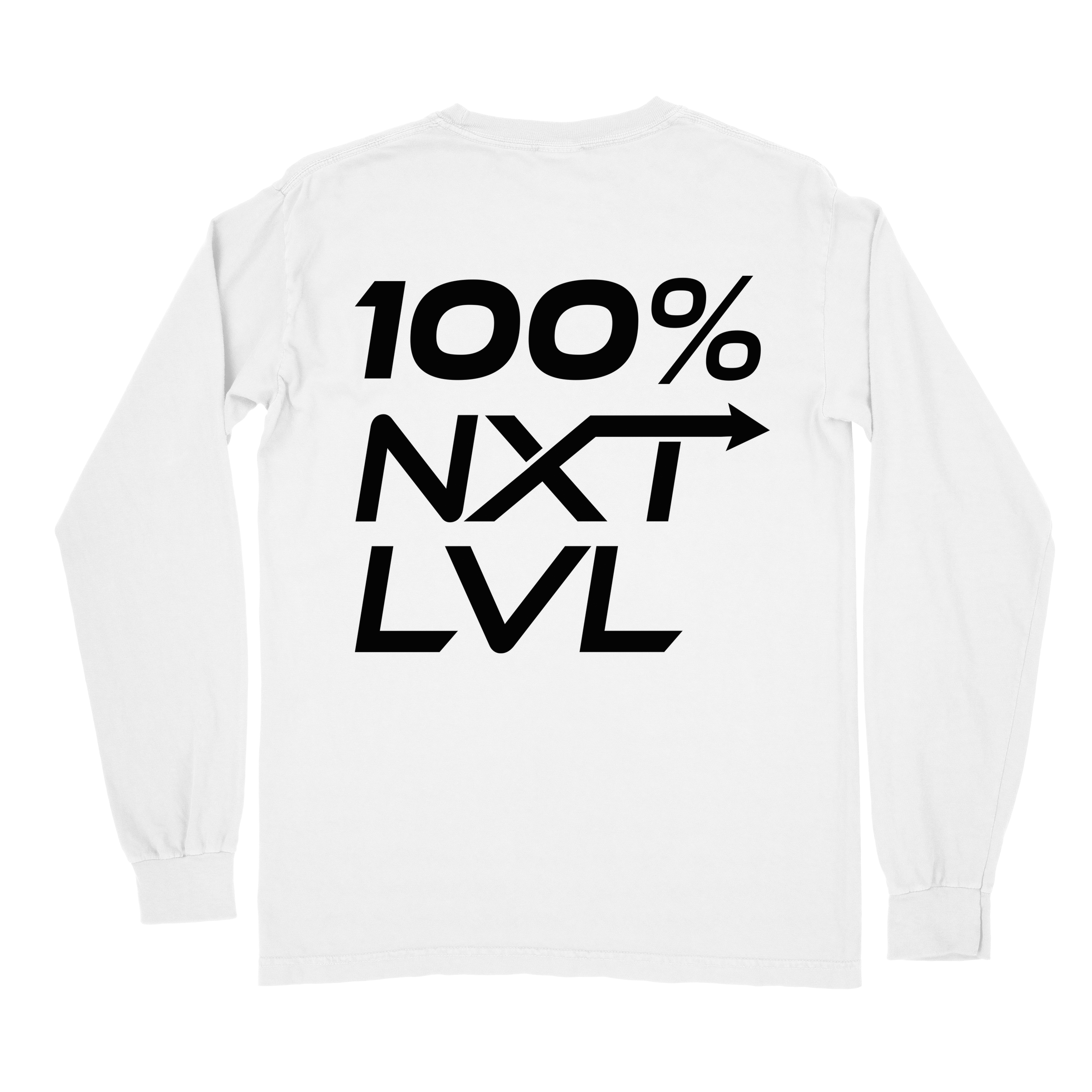 100% NXT LVL Long Sleeve- White